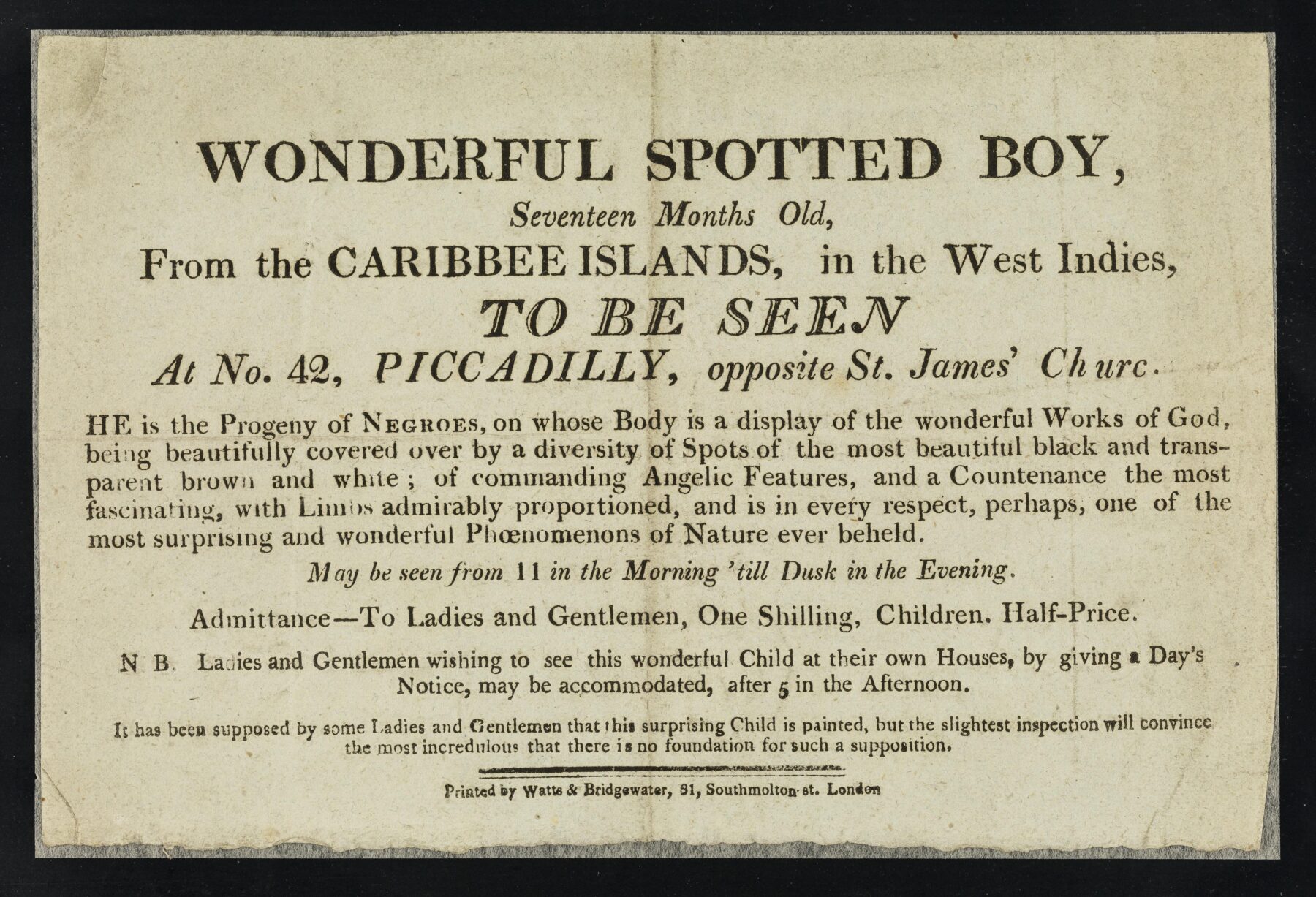 No_6_Wondeful Spotted Boy 42 Piccadilly credit Wellcome Collection
